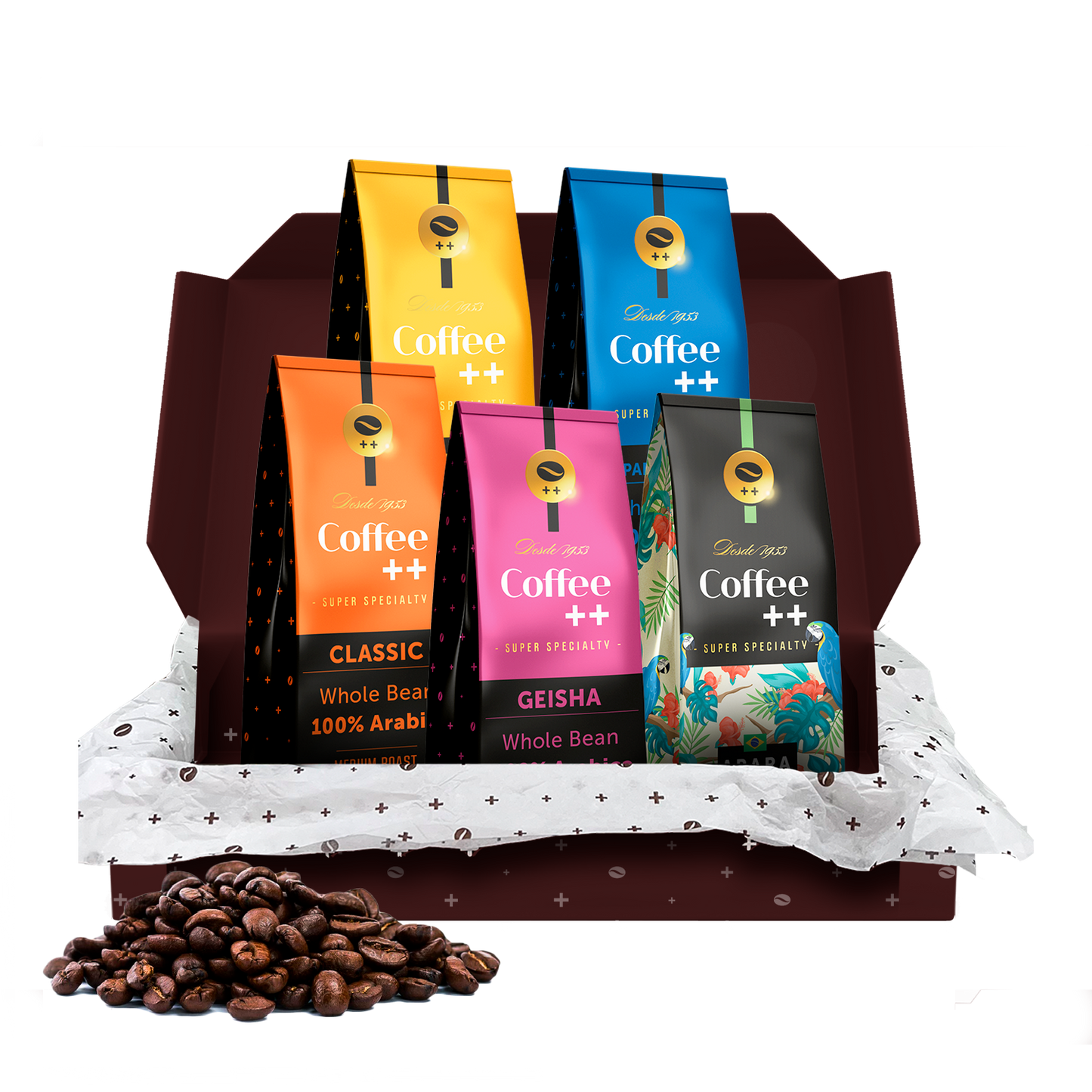 Kit | 4 Cafés Grãos - Clássico + Chapada + Sul de Minas + Arara