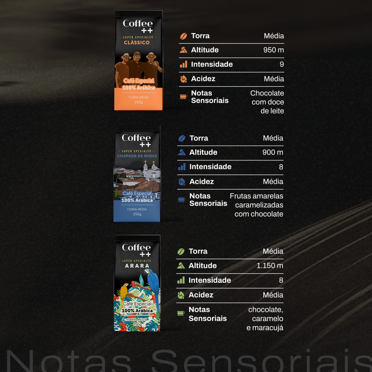 Kit Clássico Arara e Chapada de Minas | Grãos - 3 Pacotes - Coffee Mais