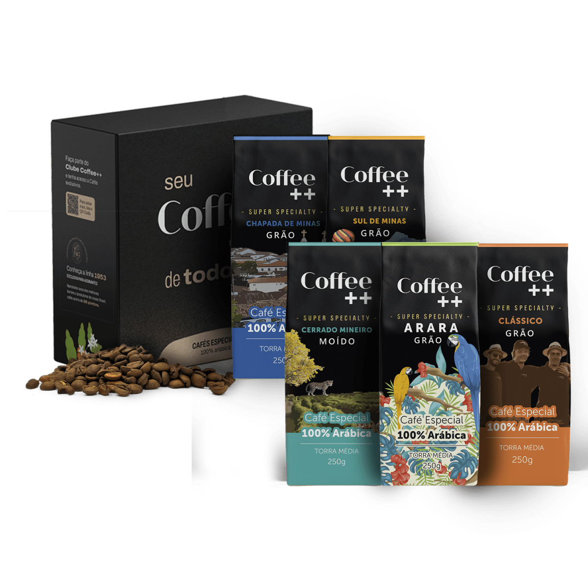 Kit Fazendas Arara Clássico | Grãos - 5 Pacotes - Coffee Mais