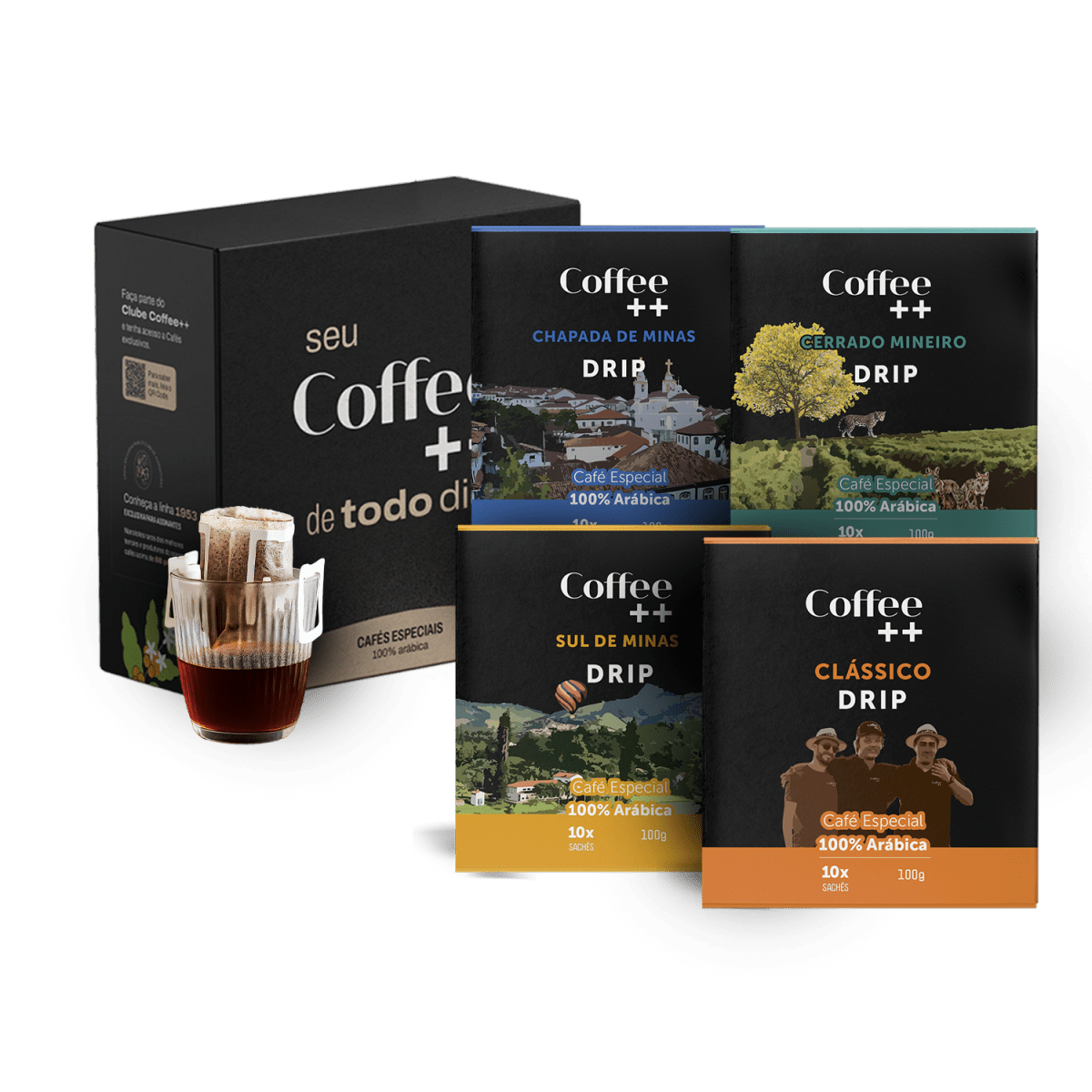 Kit Fazendas e Clássico | Drip Coffee - 40 Sachês - Coffee Mais