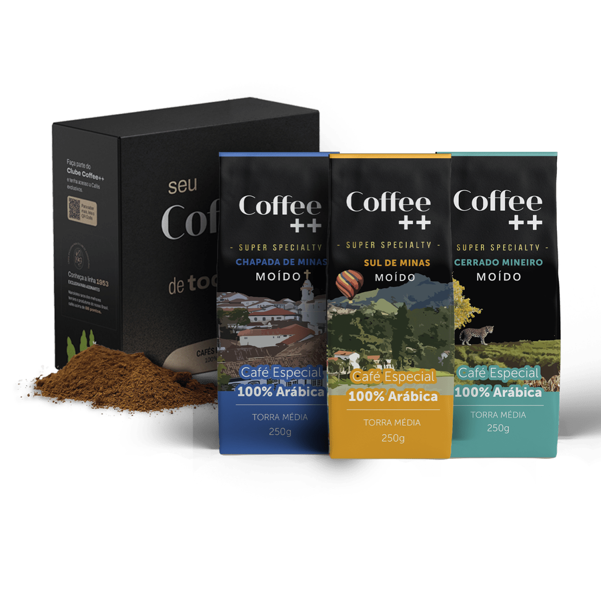 Kit Fazendas | Moído - 3 Pacotes - Coffee Mais