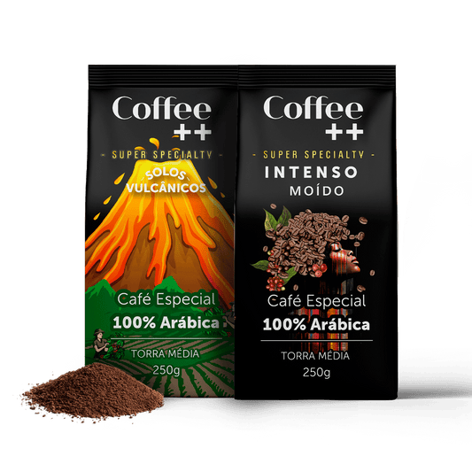 Kit Solos Vulcânicos e Intenso | Moído - 2 Pacotes - Coffee Mais