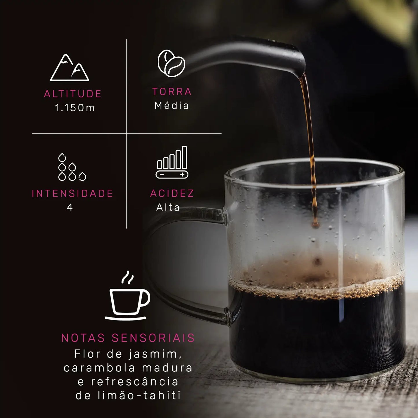 Atributos Café Especial Coffee Mais - Geisha - Drip Coffee