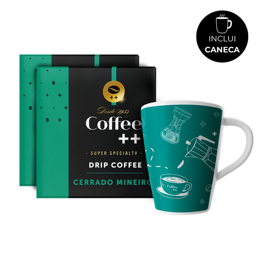 Kit | 2 Drip Coffee Cerrado Mineiro + 1 Caneca Verde