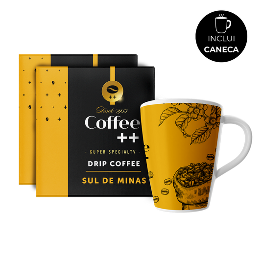 Kit | 2 Drip Coffee Mantiqueira + 1 Caneca Amarela