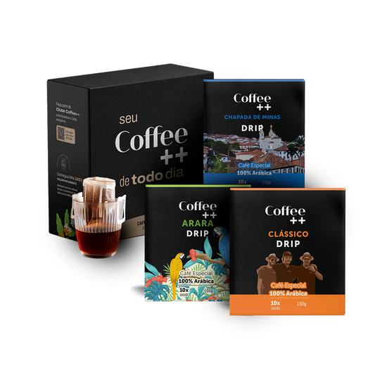 Kit Drip Coffee  - Clássico + Chapada de Minas + Arara - 30 Sachês