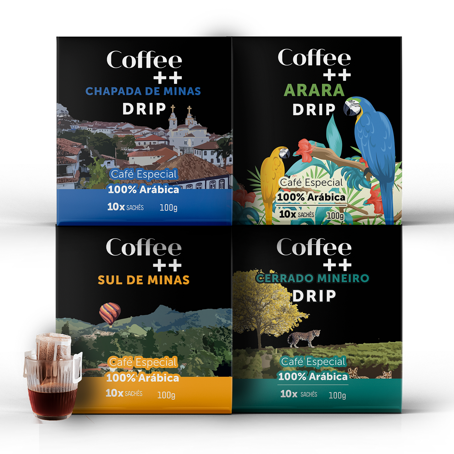Kit Fazendas e Arara | Drip Coffee - 40 Sachês