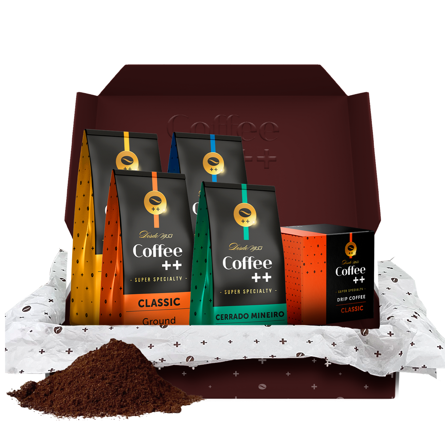 Kit | 4 Cafés Moído - Fazendas e Clássico + 1 Drip Coffee Clássico