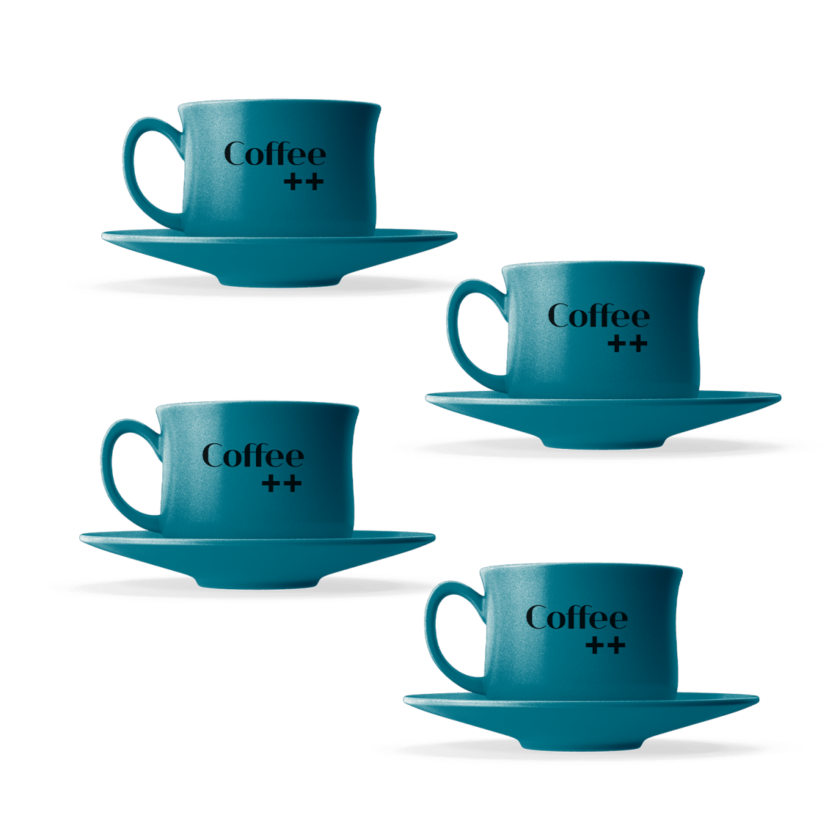 Conjunto de Xícaras - Verde - 4 Unid. - Coffee Mais