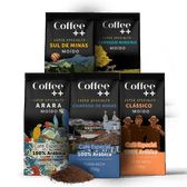 Kit Adoro Moído - Clássico + Fazendas + Arara - Coffee Mais