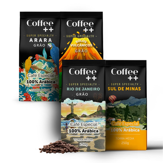 Kit Caramelo | Grãos - 4 Pacotes 250g - Coffee Mais