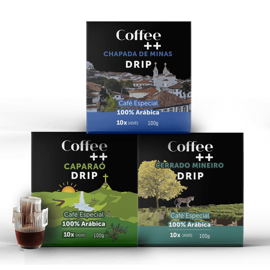 Kit Cerrado Mineiro, Chapada de Minas e Caparaó | Drip Coffee - 30 Sachês - Coffee Mais