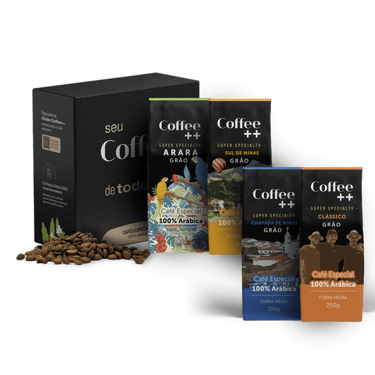 Kit Clássico Arara Chapada e Sul de Minas | Grãos - 4 Pacotes - Coffee Mais