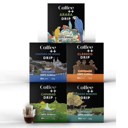Kit Clássico, Cerrado Mineiro, Chapada de Minas, Arara e Caparaó | Drip Coffee - 50 Sachês - Coffee Mais