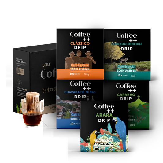 Kit Clássico, Cerrado Mineiro, Chapada de Minas, Arara e Caparaó | Drip Coffee - 50 Sachês - Coffee Mais