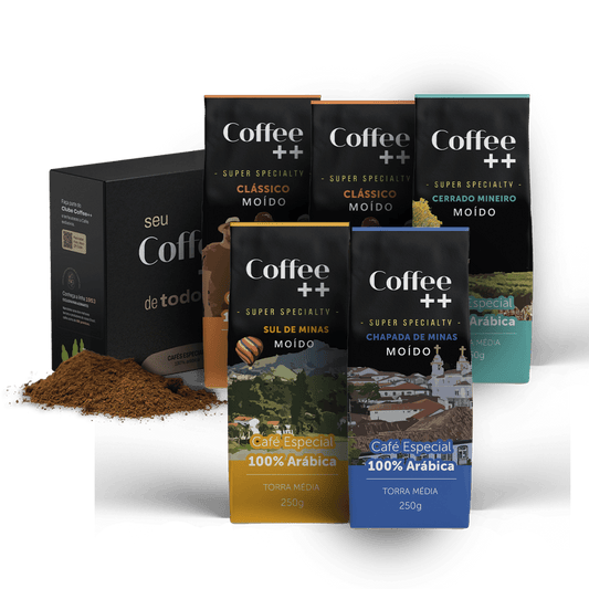 Kit de Café Especial Clássico Cerrado Chapada e Sul de Minas | Moído - 5 Pacotes - Coffee Mais