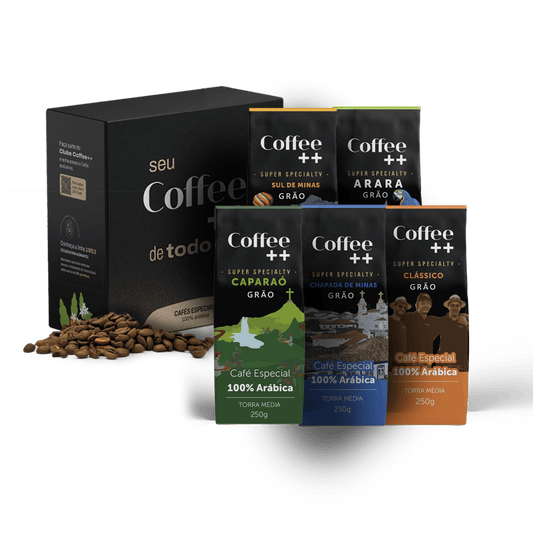 Kit Família com Caparaó | Grãos - 5 Pacotes - Coffee Mais