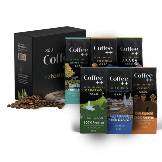 Kit Família com Caparó | Grãos - 6 Pacotes - Coffee Mais