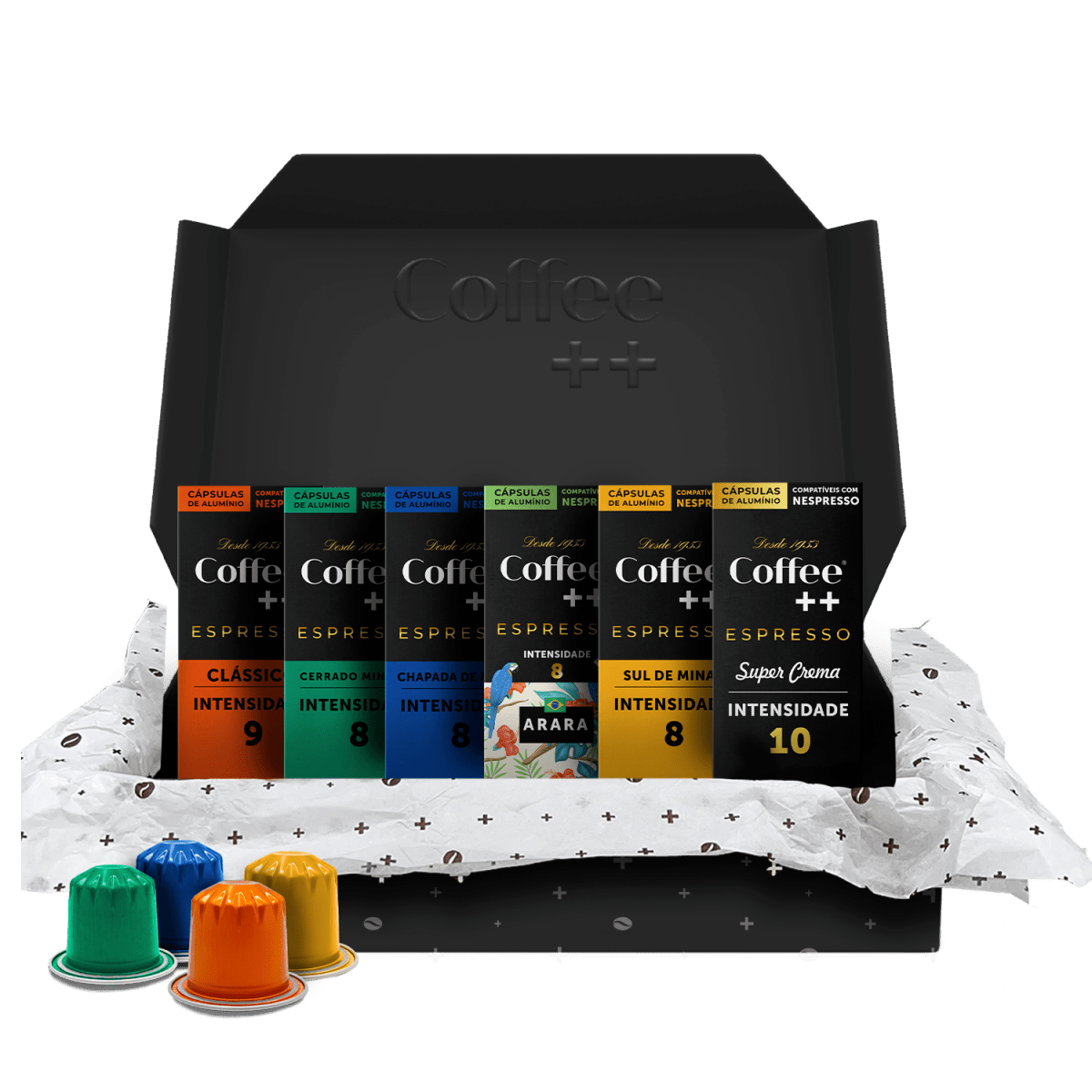 Kit Fazendas Arara Clássico e Super Crema | Cápsulas - 60 Unidades - Coffee Mais