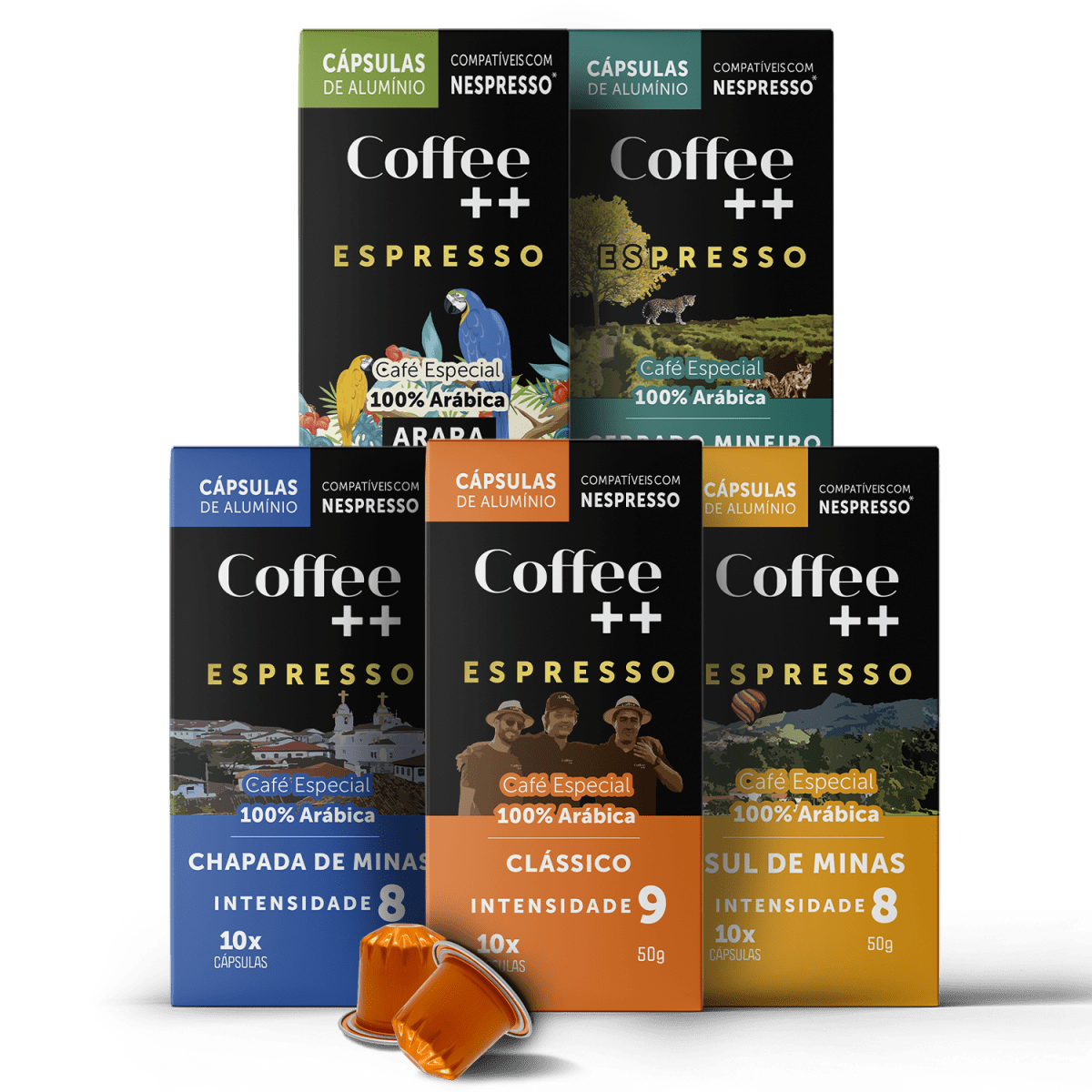 Kit Fazendas Clássico e Arara | Cápsulas - 50 Unidades - Coffee Mais
