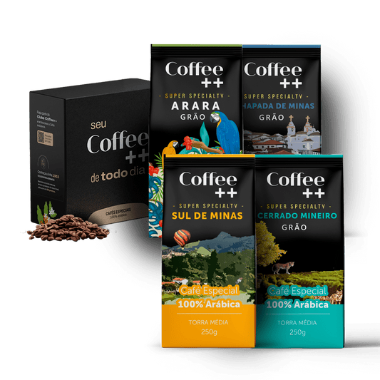 Kit Fazendas e Arara | Grãos - 4 Pacotes - Coffee Mais