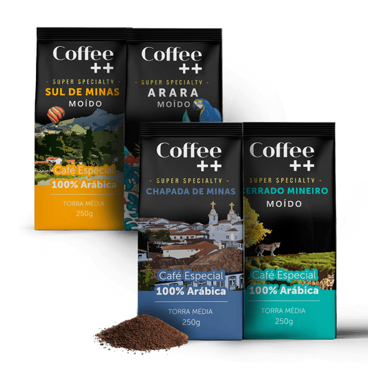 Kit Fazendas e Arara | Moído - 4 Pacotes - Coffee Mais