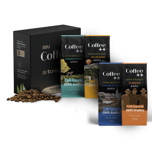 Kit Fazendas e Clássico | Grãos - 4 Pacotes - Coffee Mais