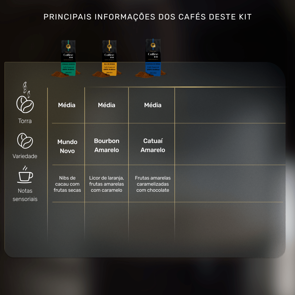 Kit Fazendas | Moído - 3 Pacotes - Coffee Mais