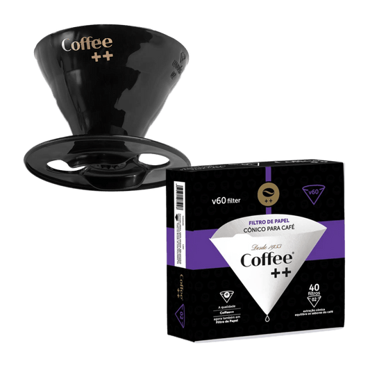 Kit Porta Filtro Coador e Filtro de Papel | Coffee Mais - V60 - 02 - Coffee Mais
